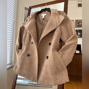 Camel Color Short Peacoat
